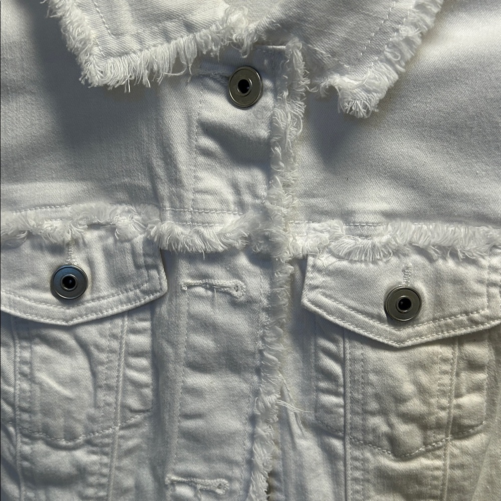 Charlie BWhite Frayed Denim Jacket - Picture 2 of 6